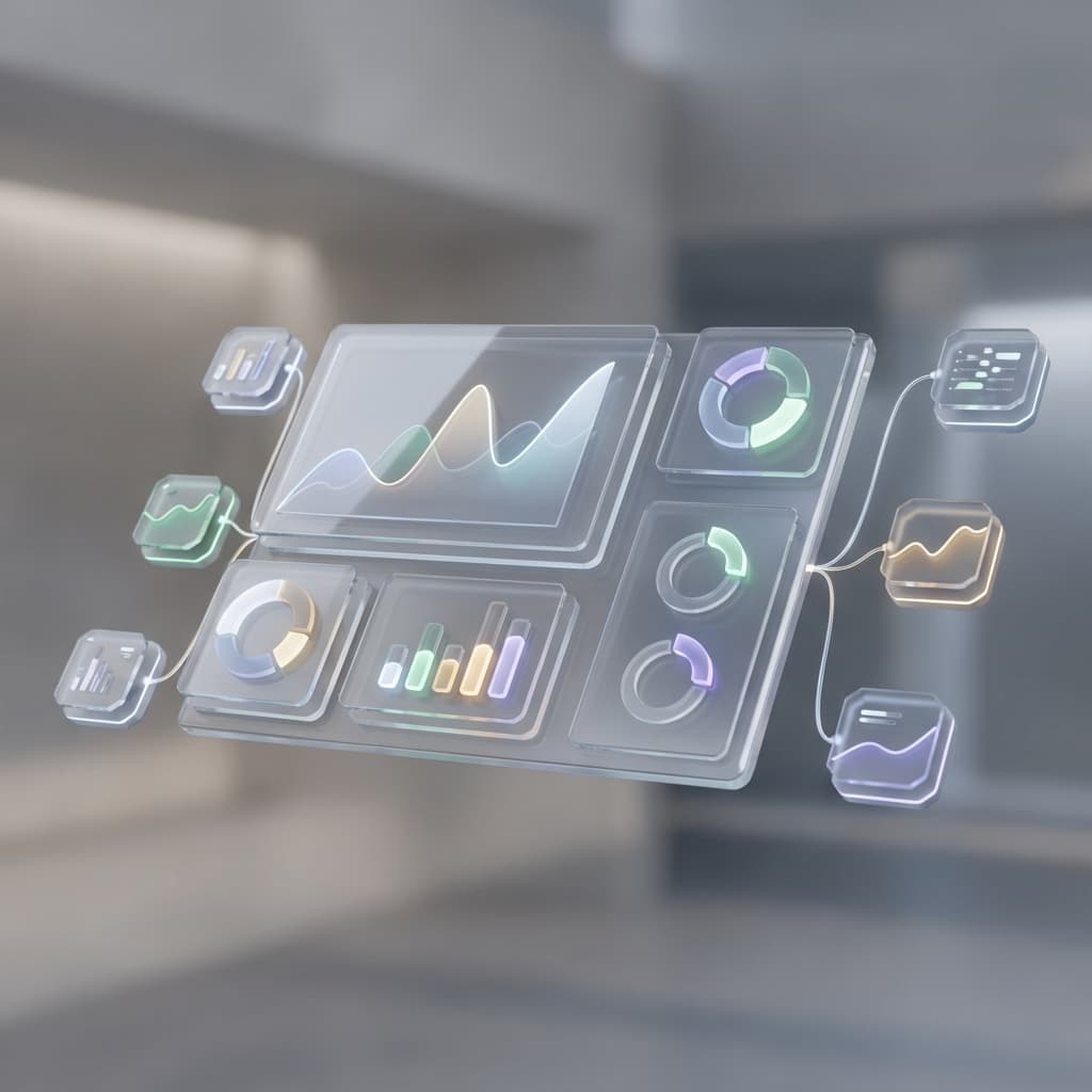 An abstract visualization showing the evolution from left to right: on the left, a human figure at a terminal interacting with a SaaS dashboard ('Software as a Service — tools for humans to operate'); on the right, a signal flowing directly from raw inputs through an inference layer to a structured output ('Service as Software — outcomes delivered by the system'). Dark background, gold and cream — Veinera's visual system.